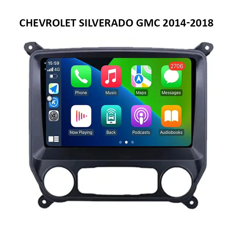 Radio Pantalla Carplay para Chevrolet Silverado Avalanche Yukon 2007-2013