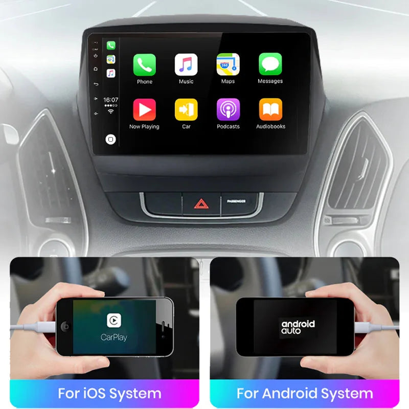 Radio Pantalla Carplay para Hyundai ix35 1 2 Tucson 2 LM 2009-2015